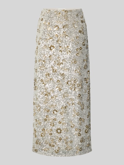 MSCH Copenhagen High Waist Maxirock mit Pailletten Modell 'Magnolia' Silber 2