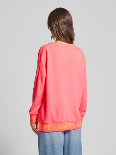 miss goodlife Oversized Sweatshirt mit Statement-Print Modell 'Happy day' Pink 5