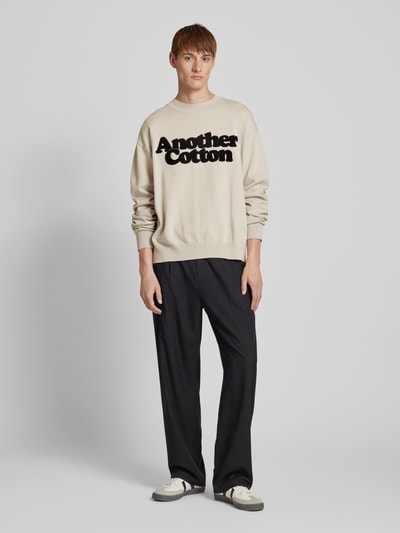 ANOTHER COTTON LAB Gebreide pullover met ribboorden Offwhite - 1