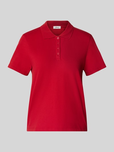 s.Oliver RED LABEL Regular fit poloshirt van katoenmix Rood - 2