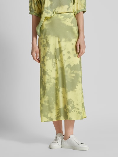 Armedangels Długa spódnica z efektem batiku model ‘MILAJAANA BLOMMAA’ Żółty 4