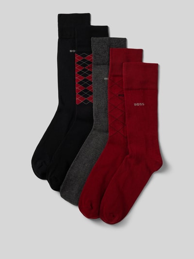 BOSS Socken mit Label-Stitching im 6er-Pack Black 1