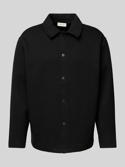 Calvin Klein Jeans Regular Fit Overshirt mit Druckknopfleiste Black 2