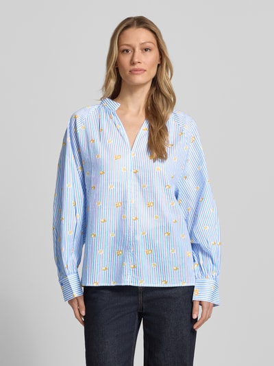 Christian Berg Woman Relaxed Fit Bluse mit V-Ausschnitt Royal 4