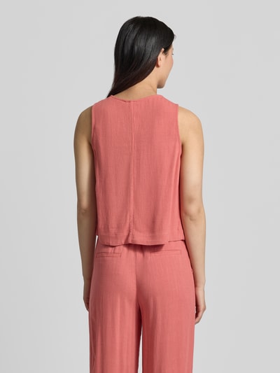 Jake*s Casual Blouse van viscosemix met knoopsluiting Koraal - 5