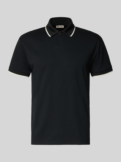Produktfoto, Regular Fit Poloshirt aus Baumwoll-Mix Modell 'TOMON' von Only & Sons, unifarben, Polokragen, kurzarm, glatte Textur, Stretch-Material