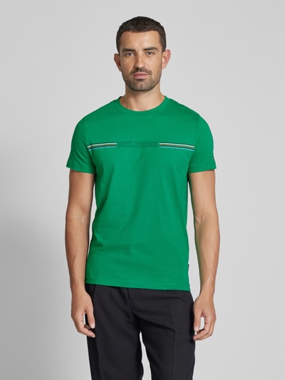 Tommy Hilfiger T-shirt met labelprint Lichtgroen - 4