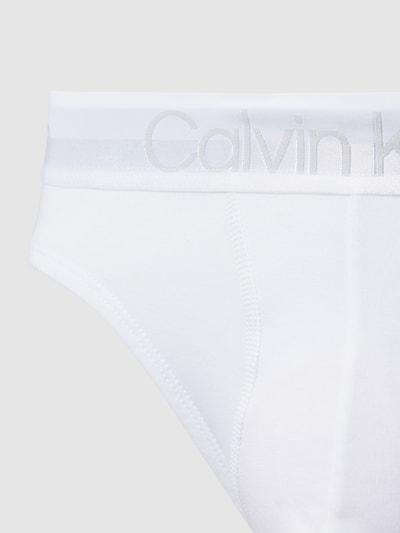 Calvin Klein Underwear Figi z elastycznym paskiem z logo w zestawie 3 szt. Biały 2