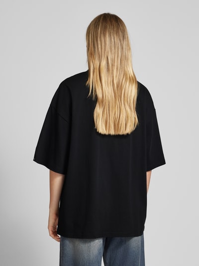 Review Oversized T-Shirt mit Label-Print Black 5