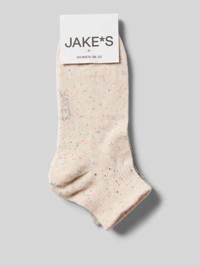 Jake*s Casual Socken mit Rippenbündchen im 2er-Pack Hellgrau Melange 3