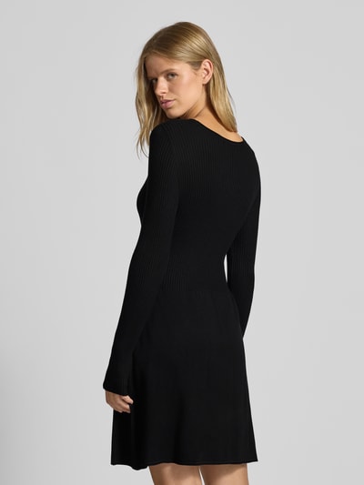 Only Leicht ausgestelltes Strickkleid aus Viskose-Mix Modell 'ALMA' Black 5