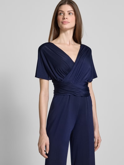 Rose Avenue Jumpsuit mit V-Ausschnitt und rückseitiger Schnürung Marine 3