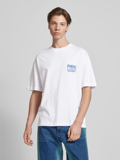 Jack & Jones T-shirt z nadrukiem z napisem model ‘MYKONOS’ Biały 4