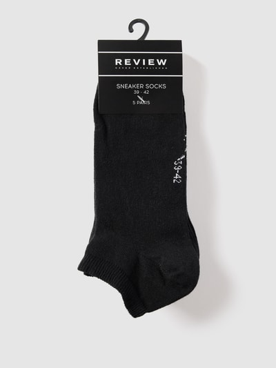 REVIEW Sneakersocken mit Label-Schriftzug Black 3