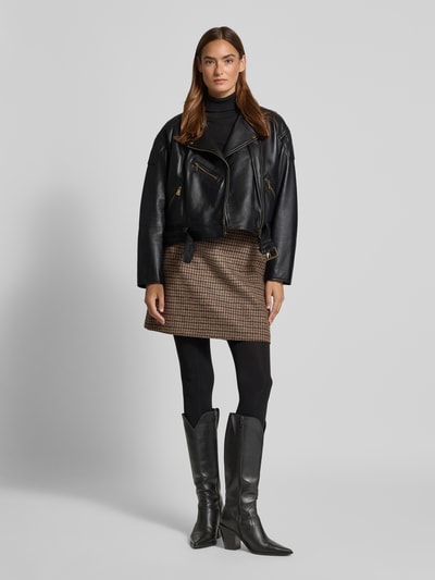 Lauren Ralph Lauren Bikerjacke aus Lammleder Modell 'GLANCEE' Black 1