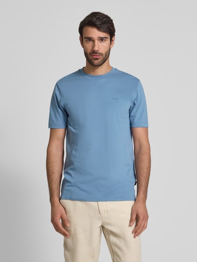 BOSS T-Shirt mit Label-Print Modell 'Thompson' Bleu 4