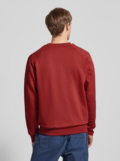 adidas Originals Sweatshirt met labelstitching Donkerrood - 5