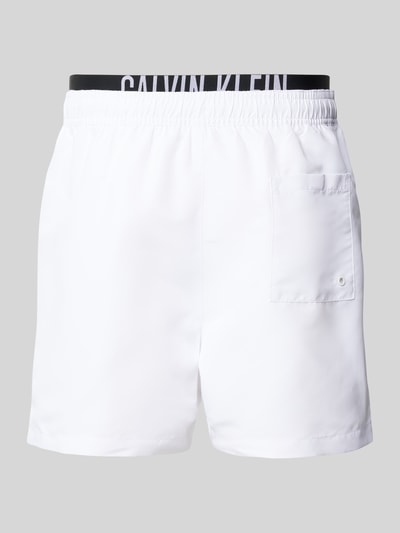 Calvin Klein Underwear Badehose mit Label-Print Weiss 3