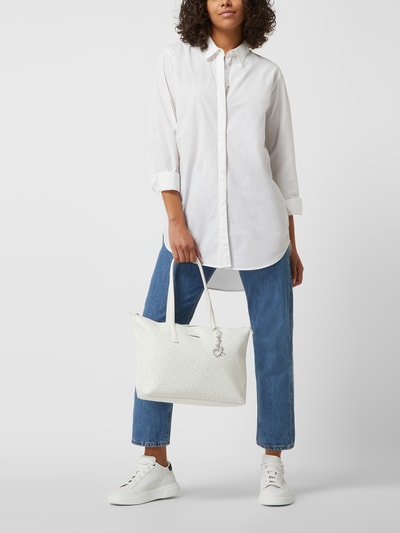 CK Calvin Klein Shopper mit Logo-Muster  Ecru 1