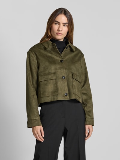 Neo Noir Regular Fit Jacke mit Umlegekragen Modell 'Romana' Oliv 4