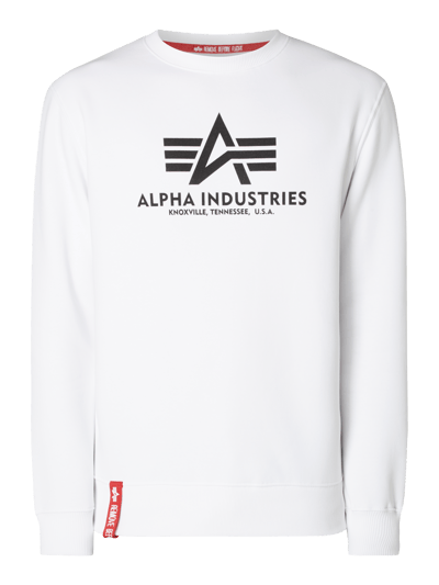 Alpha Industries Bluza z nadrukiem z logo  Biały 2