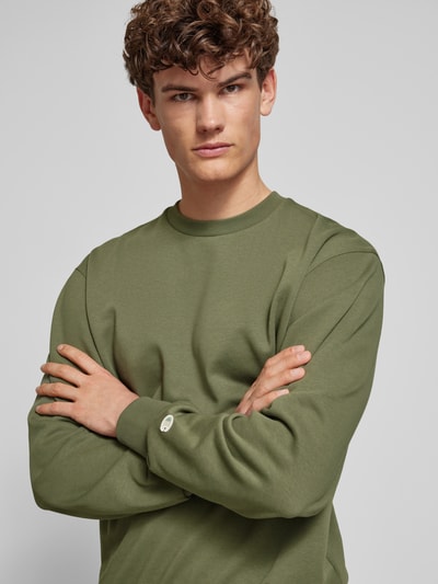 Champion Sweatshirt mit Label-Stitching Oliv 3