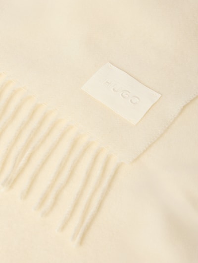 HUGO Schal mit Logo-Patch Modell 'D-SCHAL' Offwhite 2