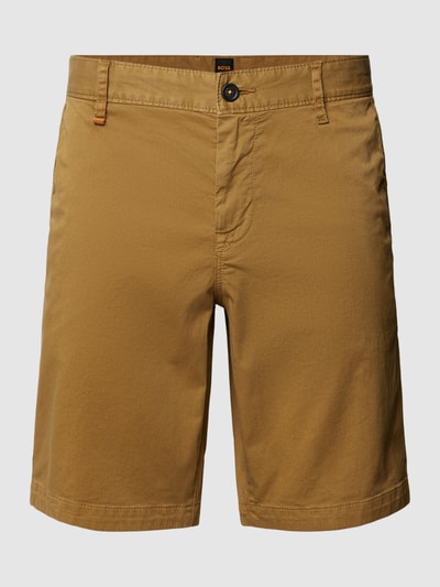 BOSS Orange Slim Fit Chino-Shorts mit Eingrifftaschen Sand 2