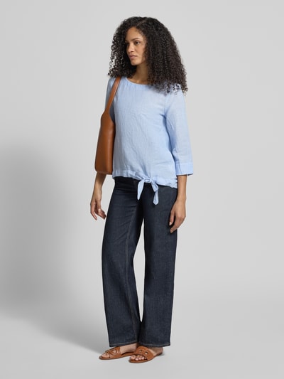 Christian Berg Woman Relaxed fit Blouse van Linnenmix Blauw - 1