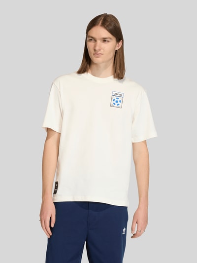 adidas Originals T-Shirt mit Rücken Print aus reiner Baumwolle Offwhite 4