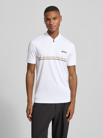 BOSS Green Slim fit poloshirt met logoprint, model 'TOC SPIN BODYMAPP 1027' Wit - 4