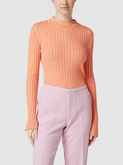 Gina Tricot Strickpullover mit Strukturmuster Modell 'LEA' Orange 4