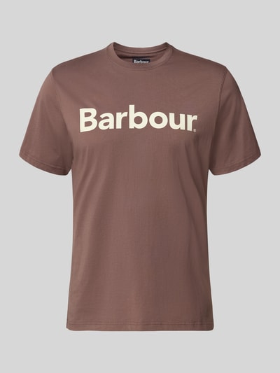 Barbour męski t-shirt o kroju regular fit z czystej bawełny Brudnoróżowy 2