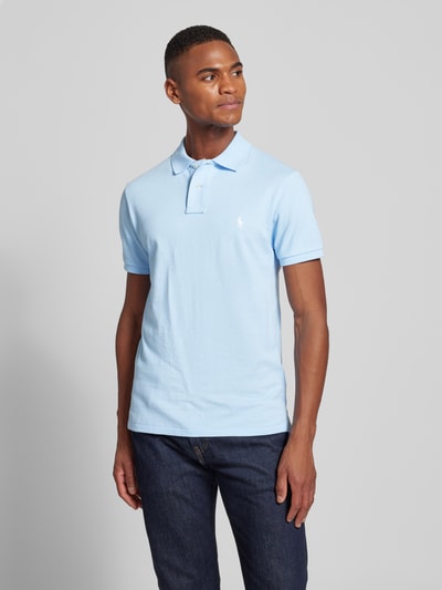 Polo Ralph Lauren Poloshirt mit Label-Stitching Hellblau 4