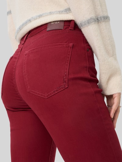 Brax Regular Fit Gerade Hose aus Lyocell-Mix mit Modal-Baumwoll-Anteil Modell 'MARY' Bordeaux 3