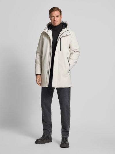 Strellson Regular fit parka met capuchon, model 'FLEX CROSS' Zilver - 1