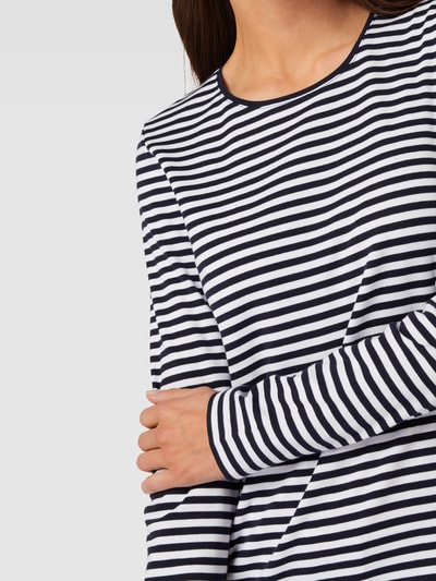 MAERZ Muenchen T-shirt z długim rękawem model ‘ON RINGEL BASIC’ Ciemnoniebieski 3