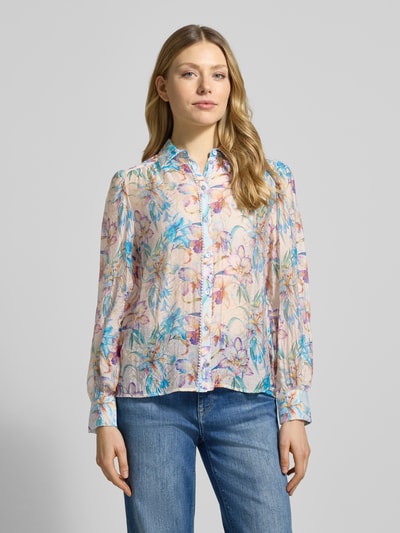 Christian Berg Woman Selection Bluzka o kroju regular fit z mieszanki wiskozy z kwiatowym wzorem Jasnoróżowy 4