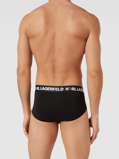 Karl Lagerfeld Slip met logo in band in een set van 3 stuks, model 'IKONIK 2.0' Zwart - 4