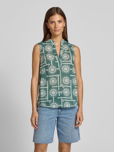 Marc O'Polo Loose Fit Blusentop aus reiner Baumwolle Petrol 4