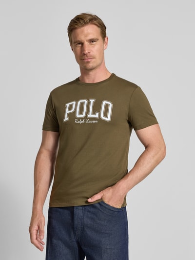 Polo Ralph Lauren Custom slim fit T-shirt met ronde hals Olijfgroen - 4
