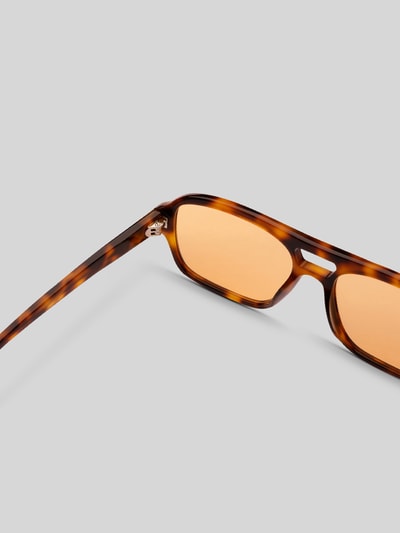 MessyWeekend Okulary przeciwsłoneczne pilotki model 'BURT' Ciemnobrązowy 2