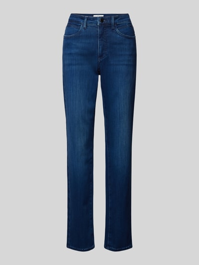 Brax Slim fit jeans met riemlussen, model 'Style.Carola Thermo' Donkerblauw - 2