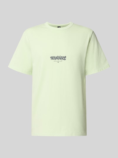 Productfoto, Relaxed Fit T-Shirt aus reiner Baumwolle mit Logo-Print van The North Face in lichtgroen, puur katoen, logoprint op de borst, ronde hals, ruglengte bij maat M 72 cm.
