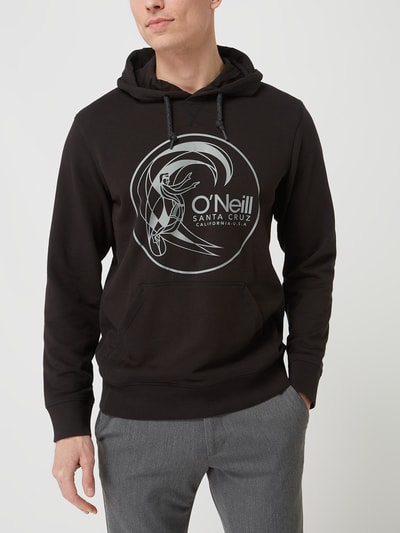 ONeill Hoodie met labelprint, model 'Circle Surfer' Zwart - 4