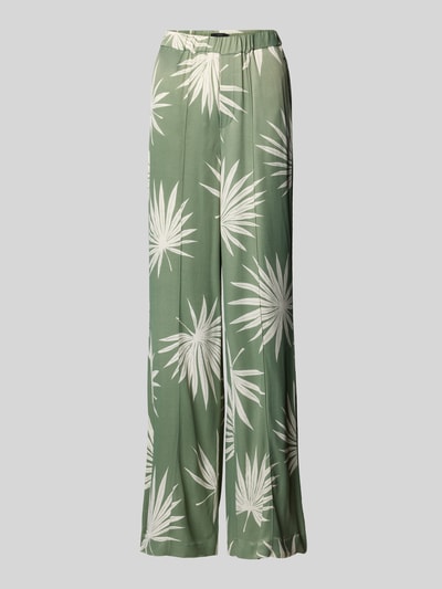 Oui Stoffhose mit weitem Bein und Gesäßtasche Khaki 2