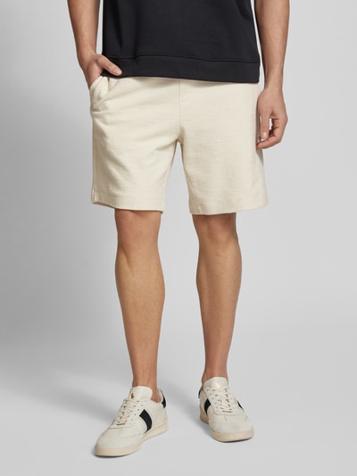 BOSS Regular Fit Bermudas mit Gesäßtasche Modell 'Leoni' Offwhite 4