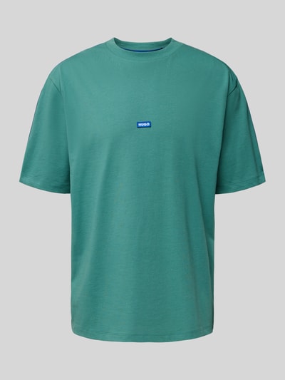 Hugo Blue T-Shirt mit Label-Patch Modell 'Neloy' Gruen 2