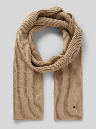 Tommy Hilfiger Sjaal met labelstitching Beige - 1