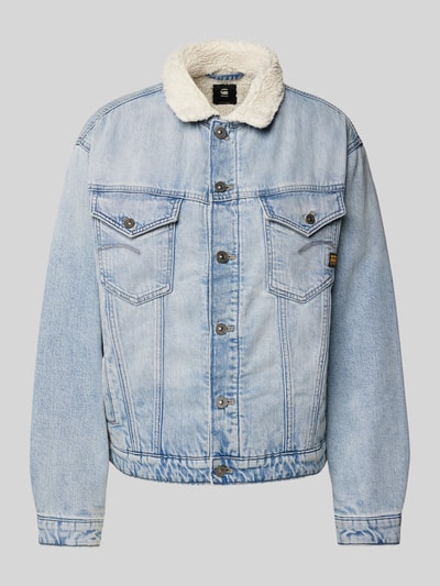 G-Star Raw Jeansjacke mit Futter aus Kunstfell Hellblau 1